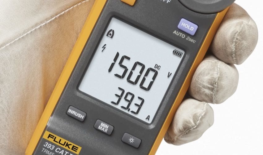 Fluke 393 FC CAT III 1500V clamp meter